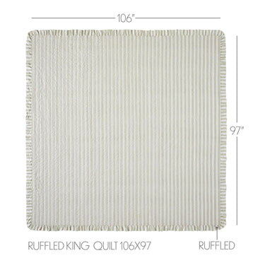 Finders Keepers Ruffled King Quilt 106Wx97L - The Fox Decor